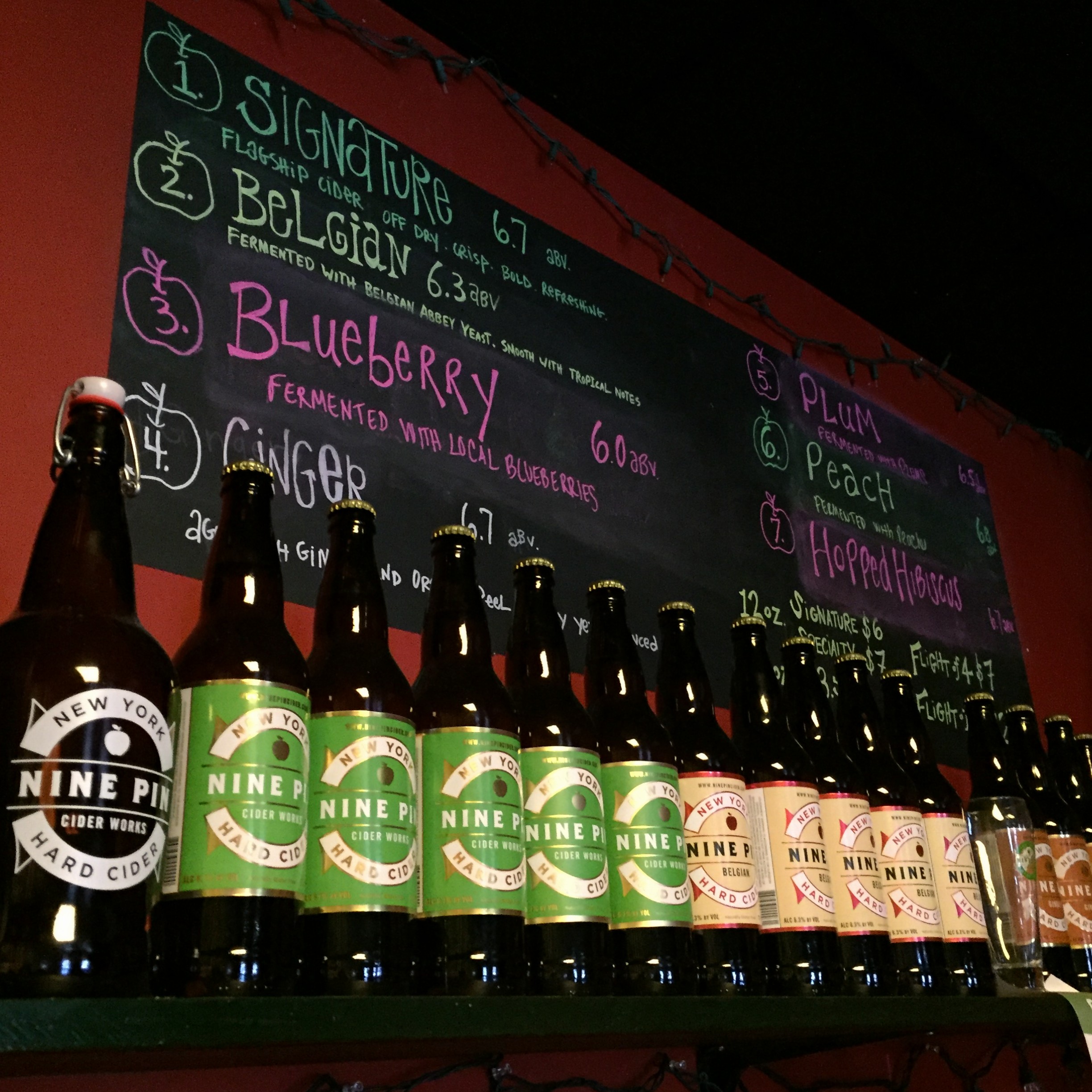 Inside Nine Pin Ciderworks' tasting room in Albany, New York. Photo by Chau Tu