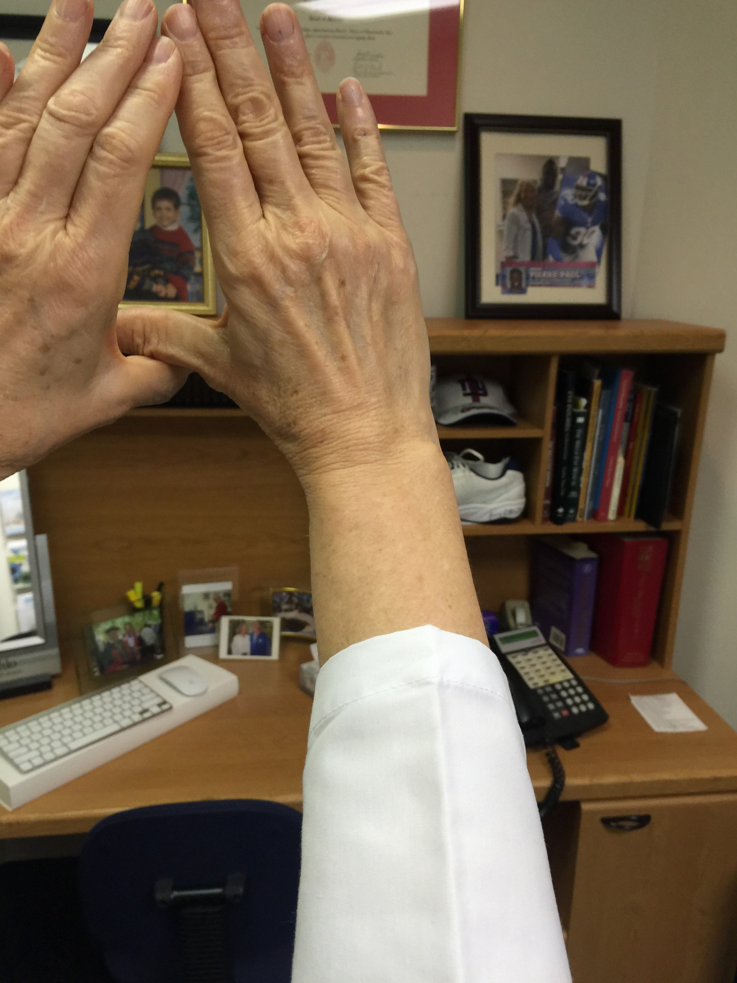 Look through the triangle at the object. Courtesy of Dr. Anne Sumers.