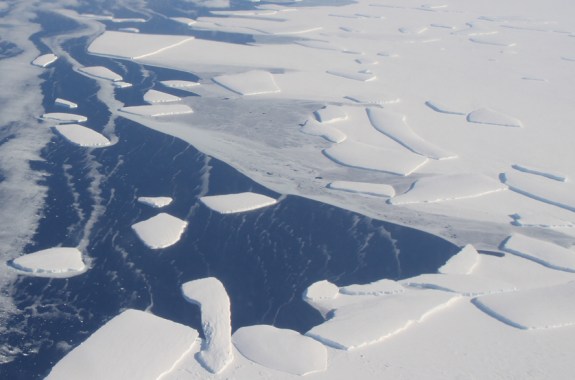 Antarctic Ice Sheet Slipping Into the Sea