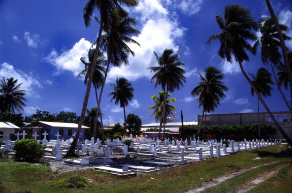 Graves in the Marshall Islands are threatened by climate change.