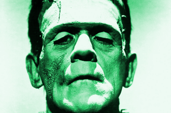 green frankenstein face