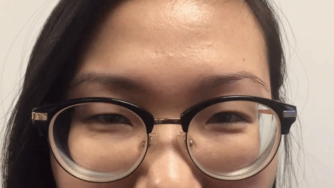 high speed video of woman being very expressive with eyebrows