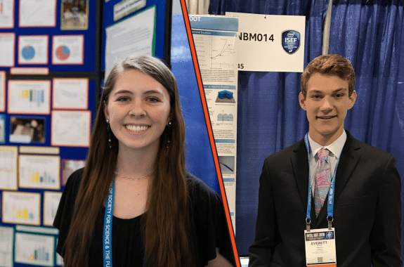 two students at a science fair