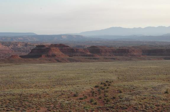 desert landscape against blue sky