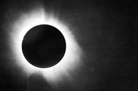 a black and white image of a solar eclipse