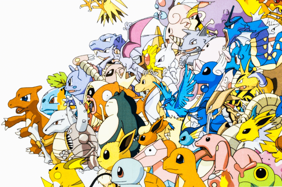 a large mass of pokemon