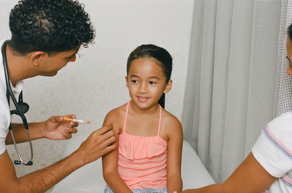 a child getting a vaccination