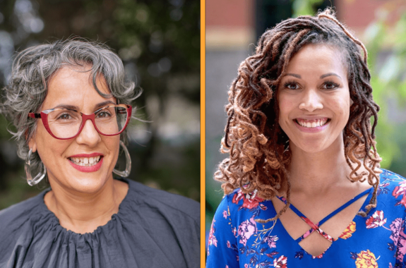 two portraits of women science fiction writers