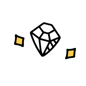 an illustration of a sparkling diamond
