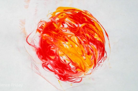 Make A Swirling Shaving Cream Sun Model