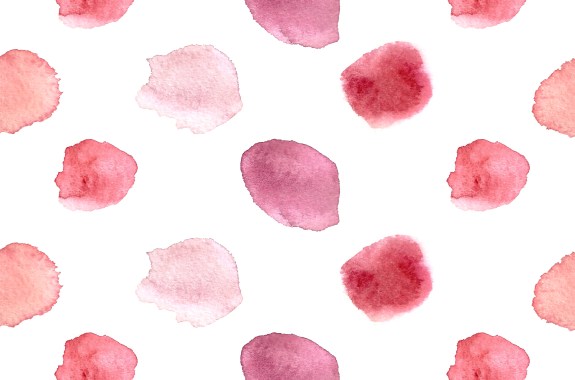 red blurry polka dots