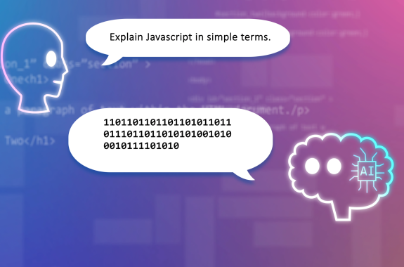 An AI Chatbot and a human chatting