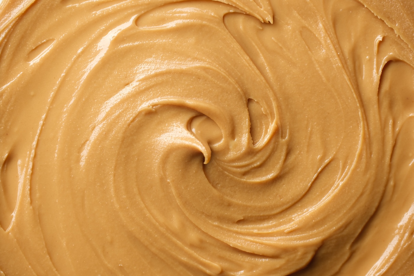 Classic peanut butter swirl top view