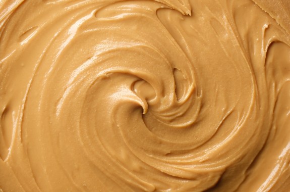 Classic peanut butter swirl top view