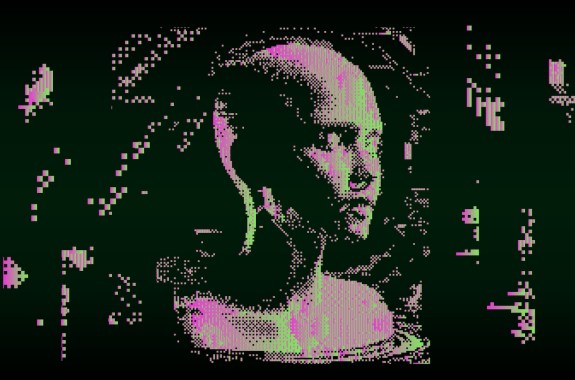 digital afterlife, pixels creating a person's portrait