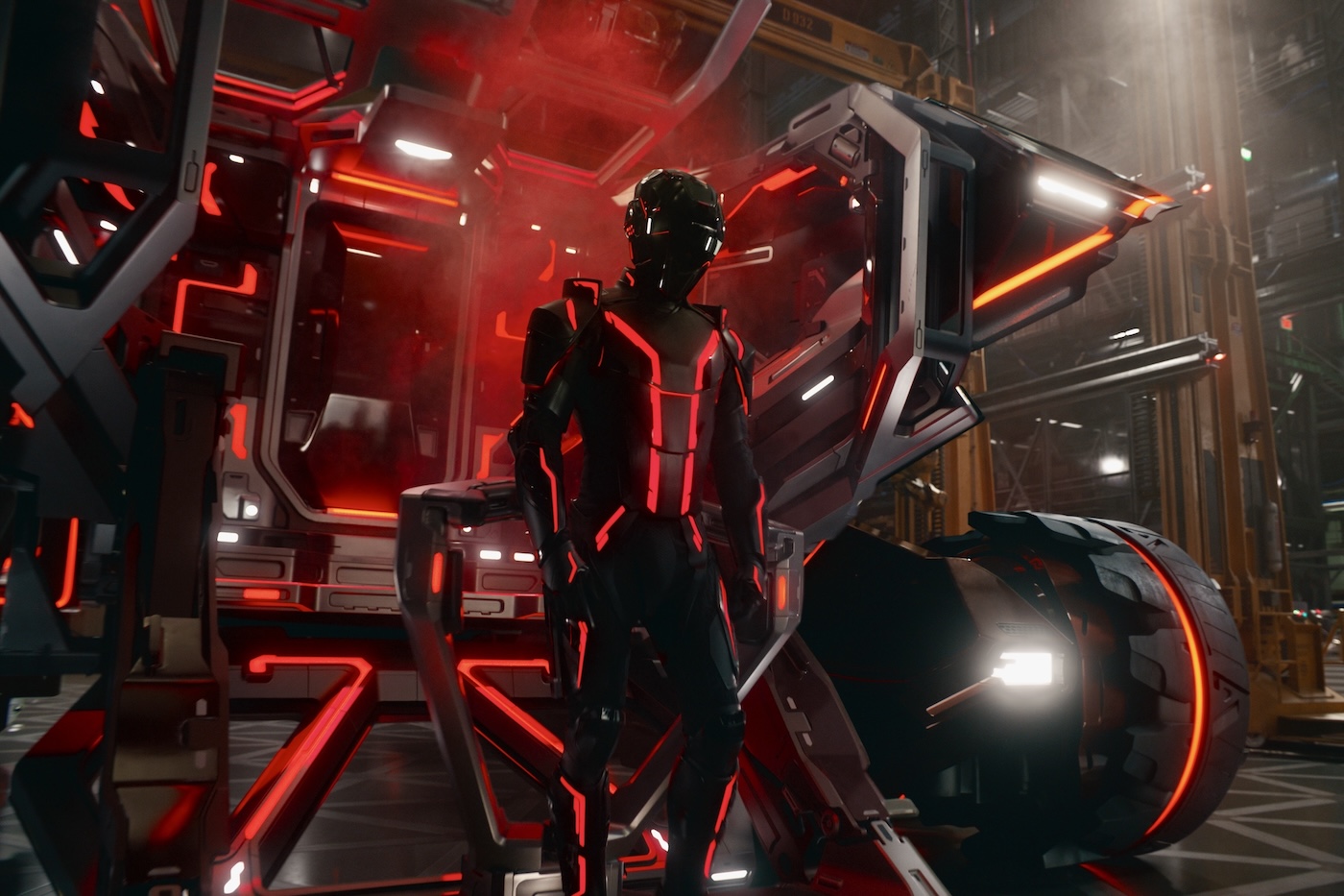 A still from the film Tron: Ares